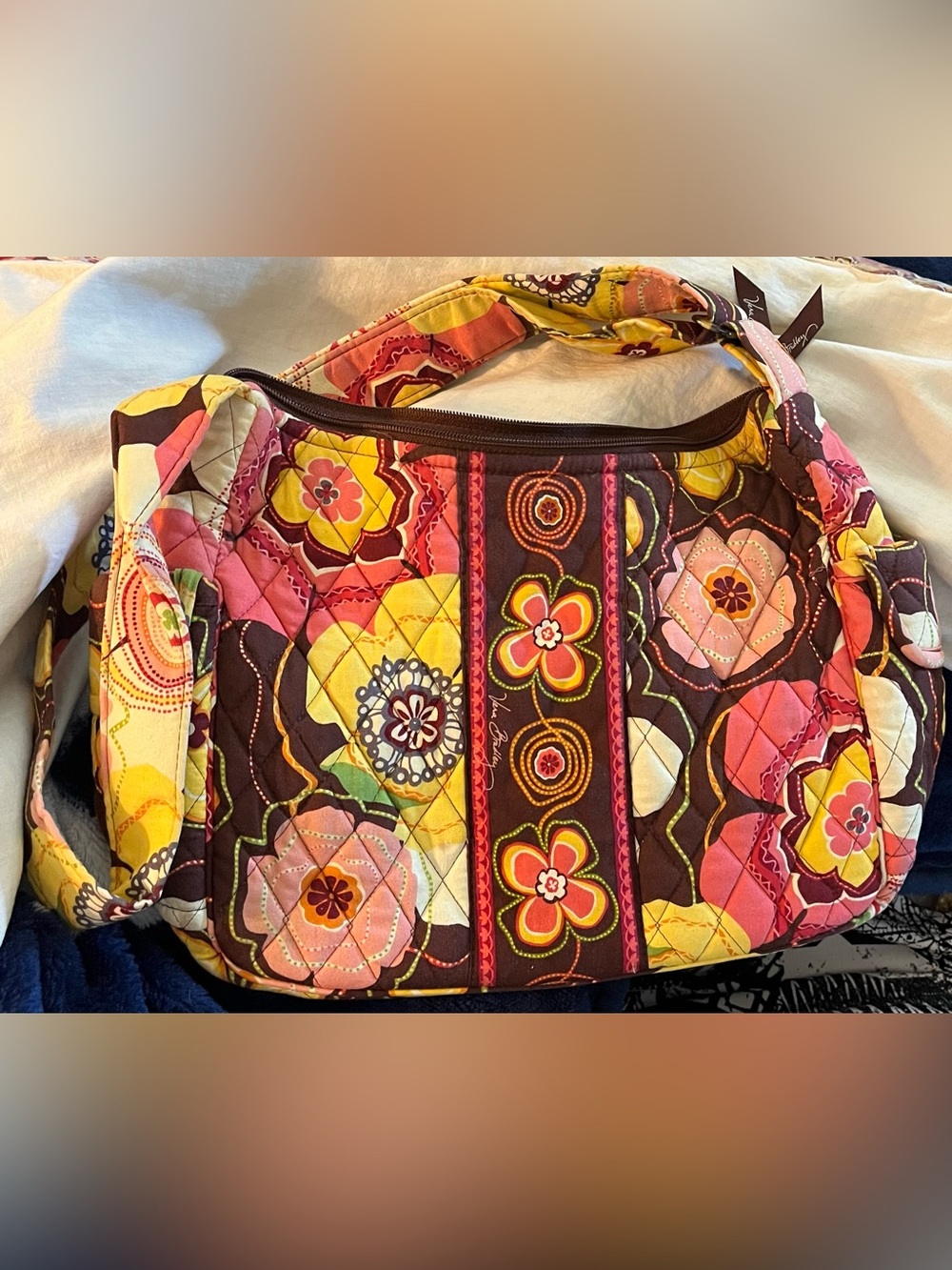 Vera Bradley Purse yellows oranges flowers - Picture 14 of 14